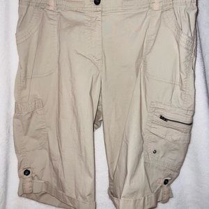 Khaki cargo shorts